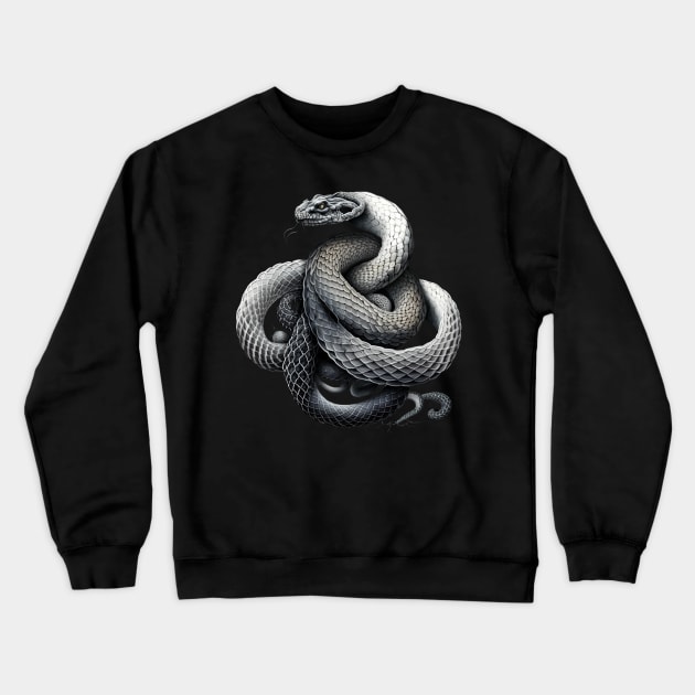 "The Enigma of the Dark and Twisty Snake" Crewneck Sweatshirt by Kamran Sharjeel